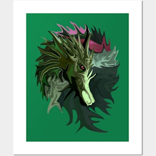 Watermelon Tourmaline Dragon Posters and Art